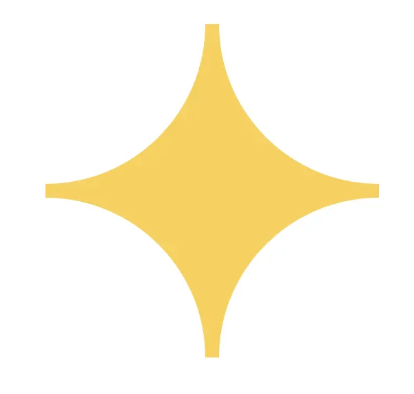 Decorative gold star accent